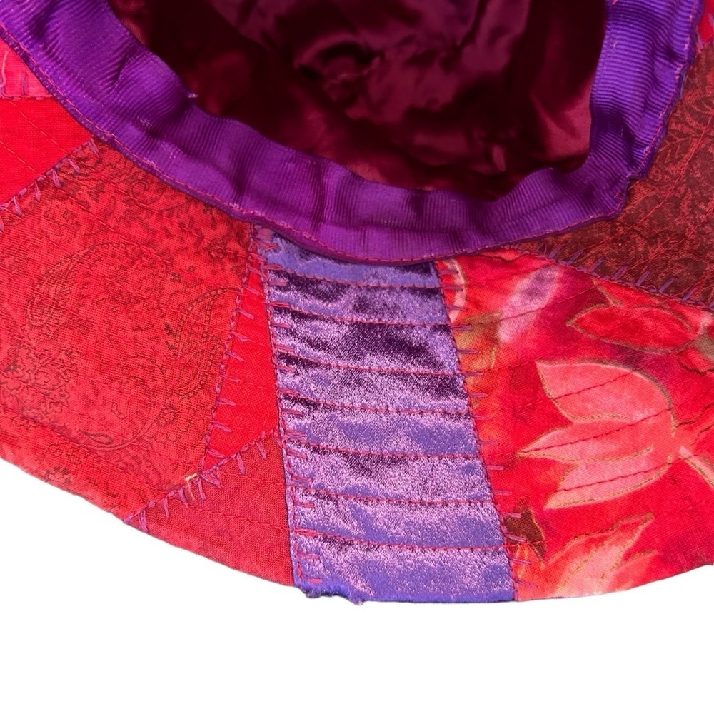 Homemade Quilted Patchwork Bohemian Festival Bucket Hat Size Small - Picture 7 of 13